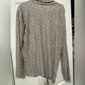 Zara pleated mock neck blouse